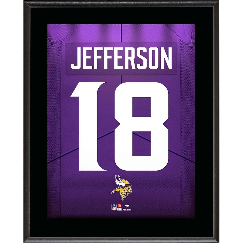 Justin Jefferson Minnesota Vikings 10.5" x 13" Jersey Number Sublimated Player Plaque