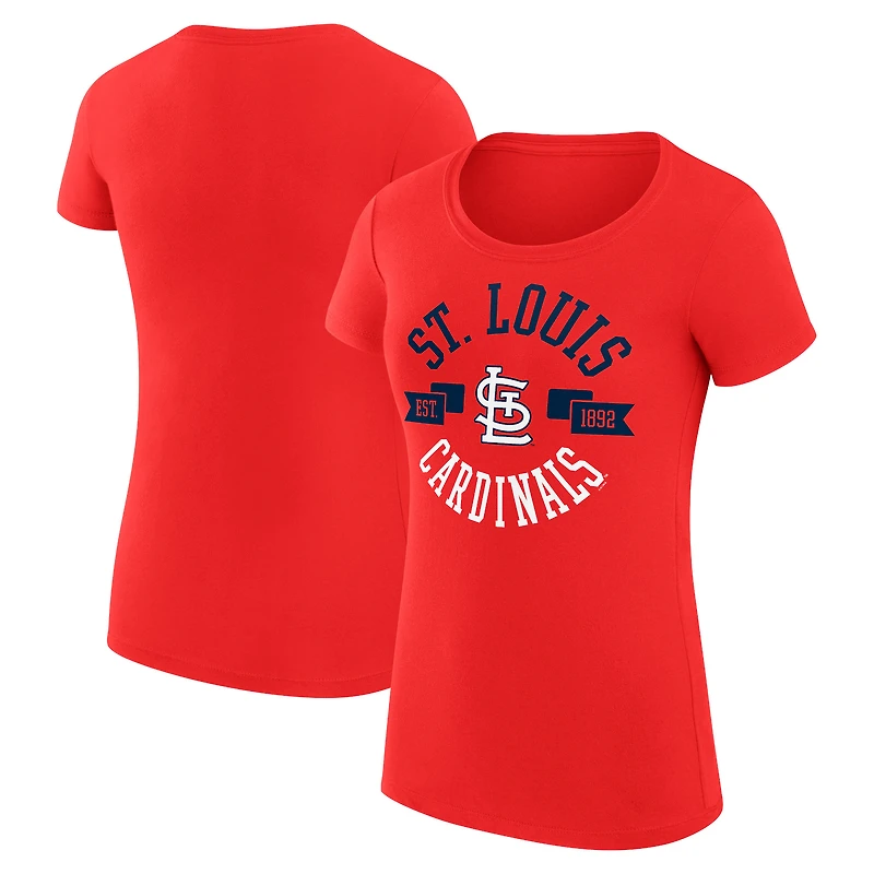 Women's G-III 4Her by Carl Banks Red St. Louis Cardinals Super-Slim Fit Lightweight City Graphic T-Shirt