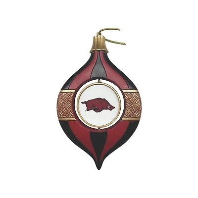 Arkansas Razorbacks Two-Piece 5.5" Spinning Bulb Ornament Set