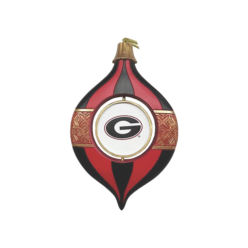 Georgia Bulldogs Two-Piece 5.5" Spinning Bulb Ornament Set