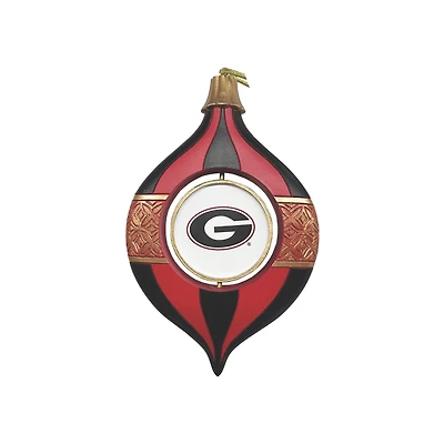 Georgia Bulldogs Two-Piece 5.5" Spinning Bulb Ornament Set