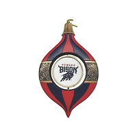 Howard Bison Two-Piece 5.5" Spinning Bulb Ornament Set