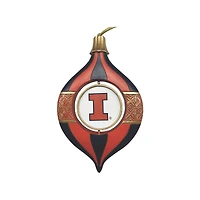 Illinois Fighting Illini Two-Piece 5.5" Spinning Bulb Ornament Set