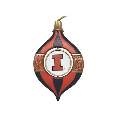 Illinois Fighting Illini Two-Piece 5.5" Spinning Bulb Ornament Set