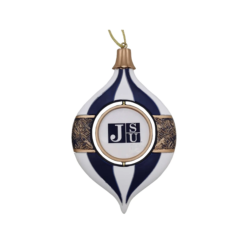 Jackson State Tigers Two-Piece 5.5" Spinning Bulb Ornament Set