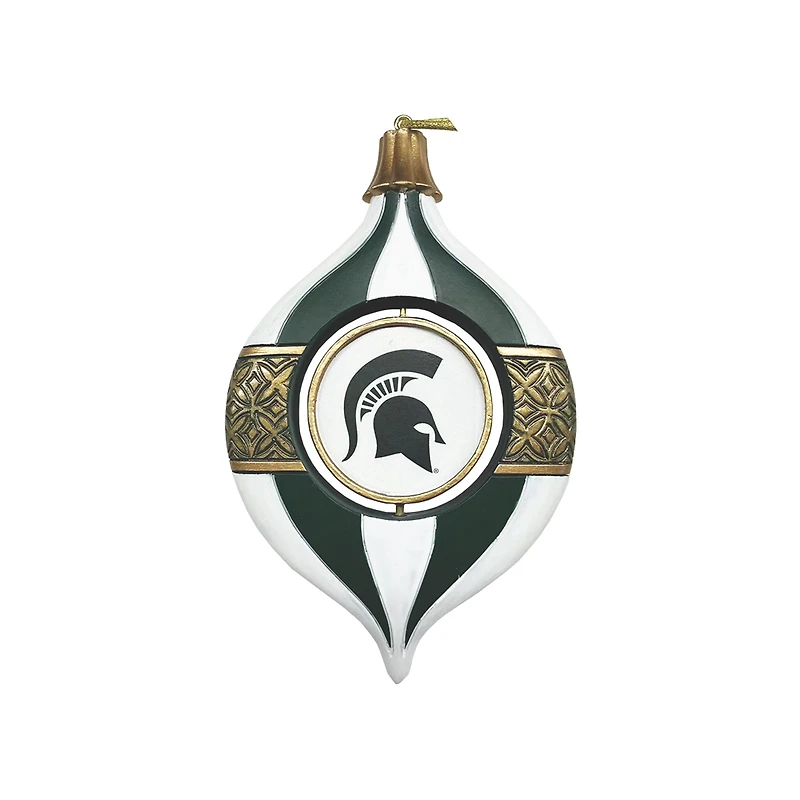 Michigan State Spartans Two-Piece 5.5" Spinning Bulb Ornament Set