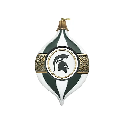 Michigan State Spartans Two-Piece 5.5" Spinning Bulb Ornament Set