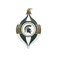 Michigan State Spartans Two-Piece 5.5" Spinning Bulb Ornament Set