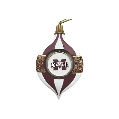 Mississippi State Bulldogs Two-Piece 5.5" Spinning Bulb Ornament Set