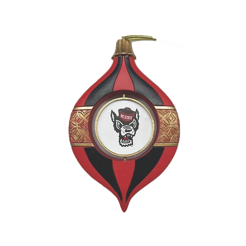 NC State Wolfpack Two-Piece 5.5" Spinning Bulb Ornament Set