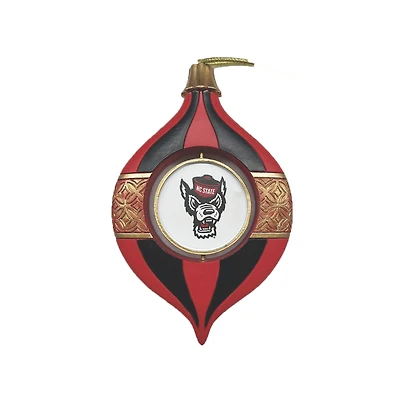NC State Wolfpack Two-Piece 5.5" Spinning Bulb Ornament Set