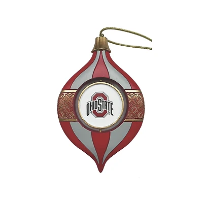 Ohio State Buckeyes Two-Piece 5.5" Spinning Bulb Ornament Set