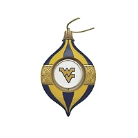 West Virginia Mountaineers Two-Piece 5.5" Spinning Bulb Ornament Set