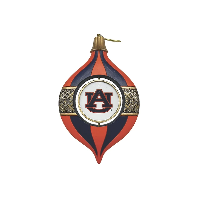 Auburn Tigers Two-Piece 5.5" Spinning Bulb Ornament Set