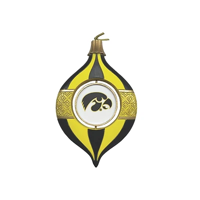Iowa Hawkeyes Two-Piece 5.5" Spinning Bulb Ornament Set