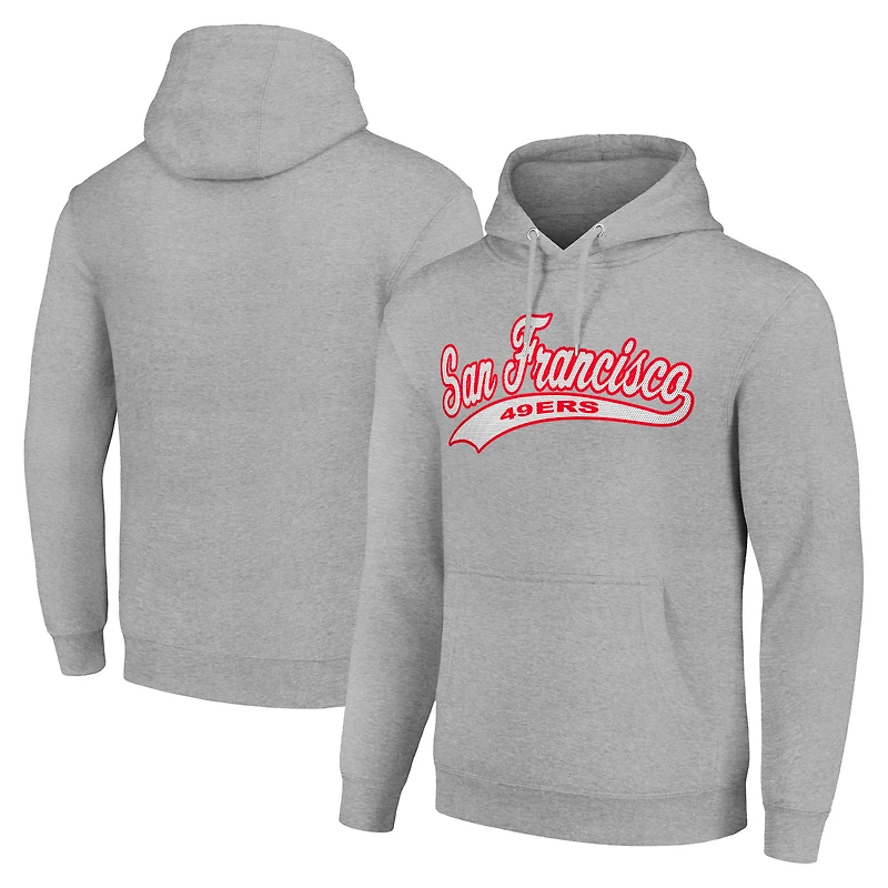 Unisex Starter Heather Gray San Francisco 49ers Tailsweep Pullover Hoodie