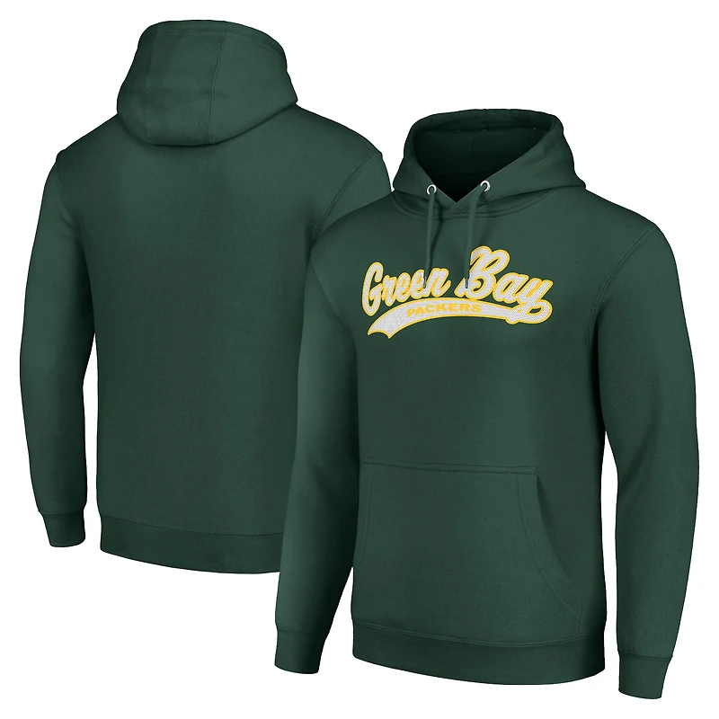 Unisex Starter Green Green Bay Packers Tailsweep Pullover Hoodie