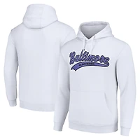 Unisex Starter White Baltimore Ravens Tailsweep Pullover Hoodie