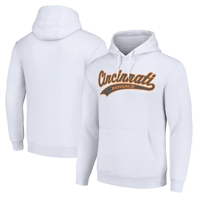 Unisex Starter White Cincinnati Bengals Tailsweep Pullover Hoodie