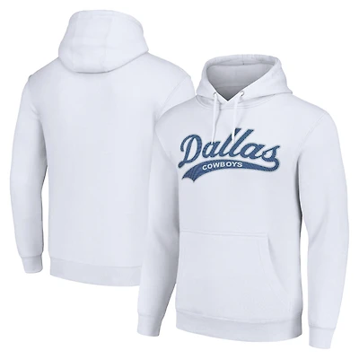 Unisex Starter White Dallas Cowboys Tailsweep Pullover Hoodie