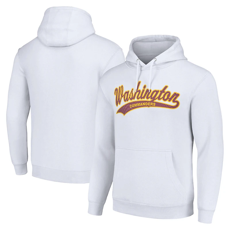 Unisex Starter White Washington Commanders Tailsweep Pullover Hoodie