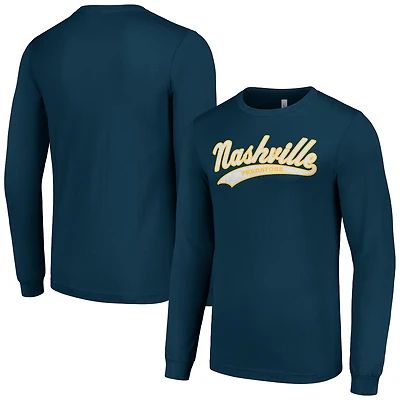 Men's Starter Navy Nashville Predators Tailsweep T-Shirt
