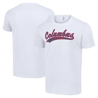Men's Starter White Columbus Blue Jackets Tailsweep T-Shirt