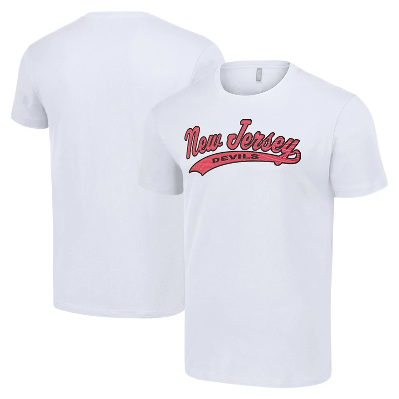 Men's Starter White New Jersey Devils Tailsweep T-Shirt