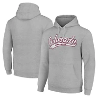 Men's Starter Heather Gray Colorado Avalanche Tailsweep Fleece Tri-Blend Pullover Hoodie