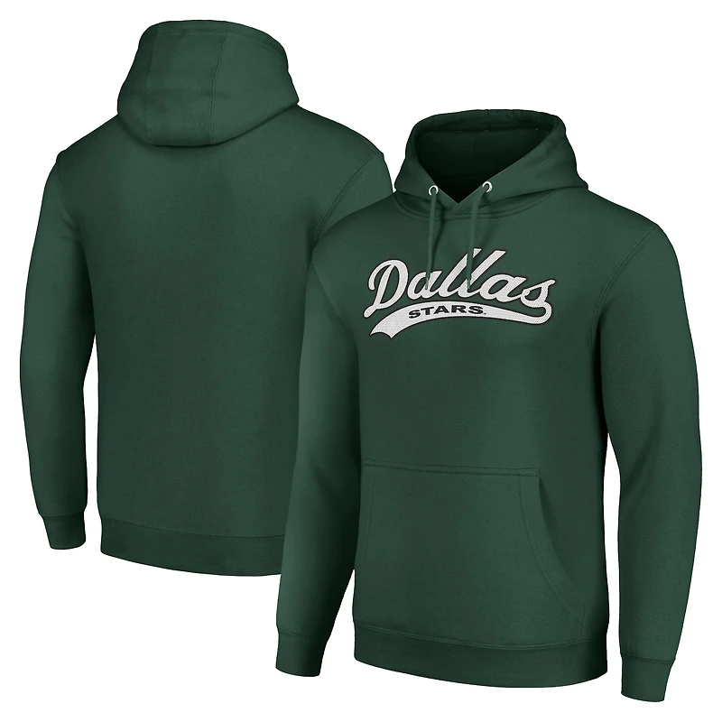 Men's Starter Dallas Stars Tailsweep Fleece Tri-Blend Pullover Hoodie