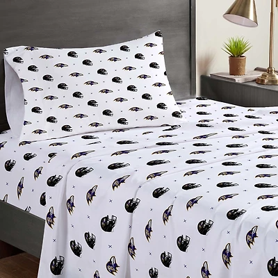 Pegasus Baltimore Ravens Three-Piece Twin Sheet Set