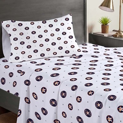 Pegasus Houston Astros Three-Piece Twin Sheet Set