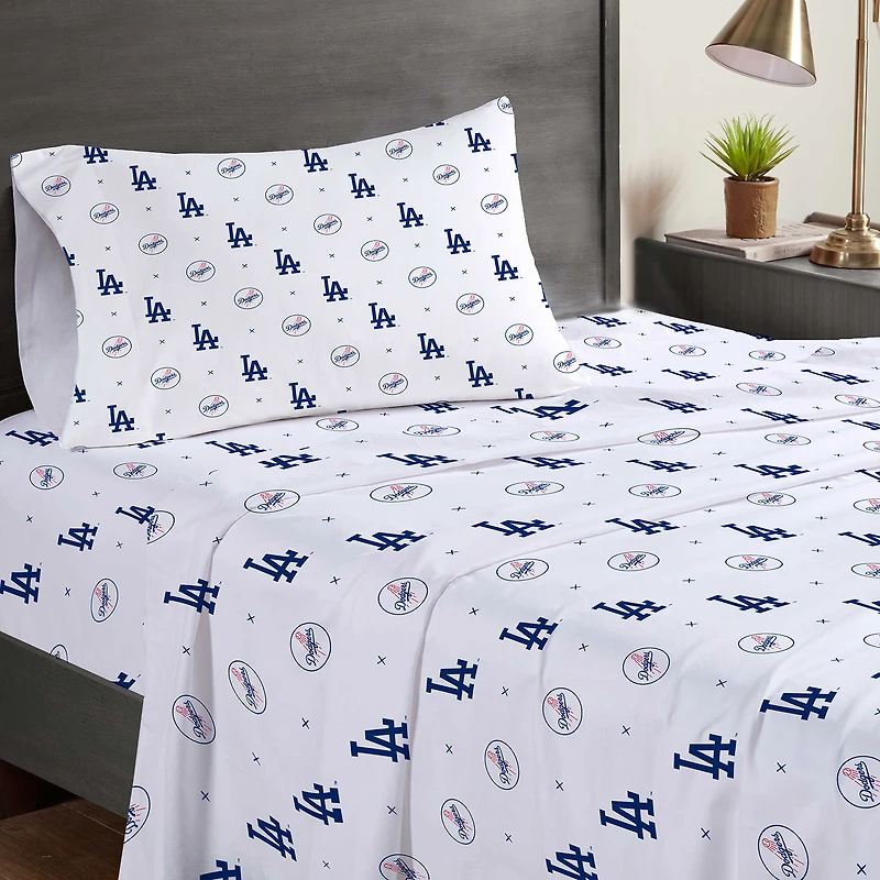 Pegasus Los Angeles Dodgers Three-Piece Twin Sheet Set