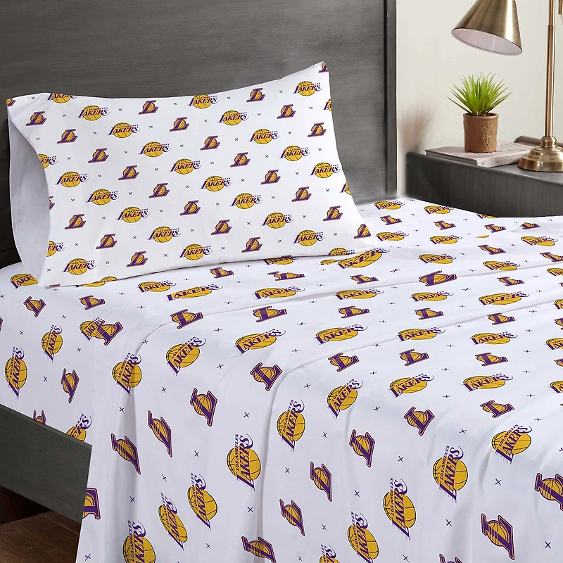 Pegasus Los Angeles Lakers Three-Piece Twin Sheet Set