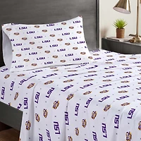 Pegasus LSU Tigers Three-Piece Twin Sheet Set