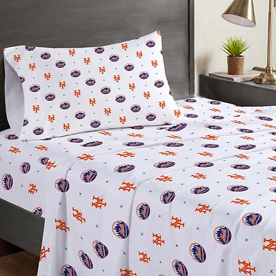 Pegasus New York Mets Three-Piece Twin Sheet Set