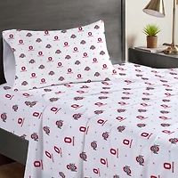 Pegasus Ohio State Buckeyes Three-Piece Twin Sheet Set