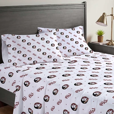 Pegasus Florida State Seminoles Four-Piece Queen Sheet Set