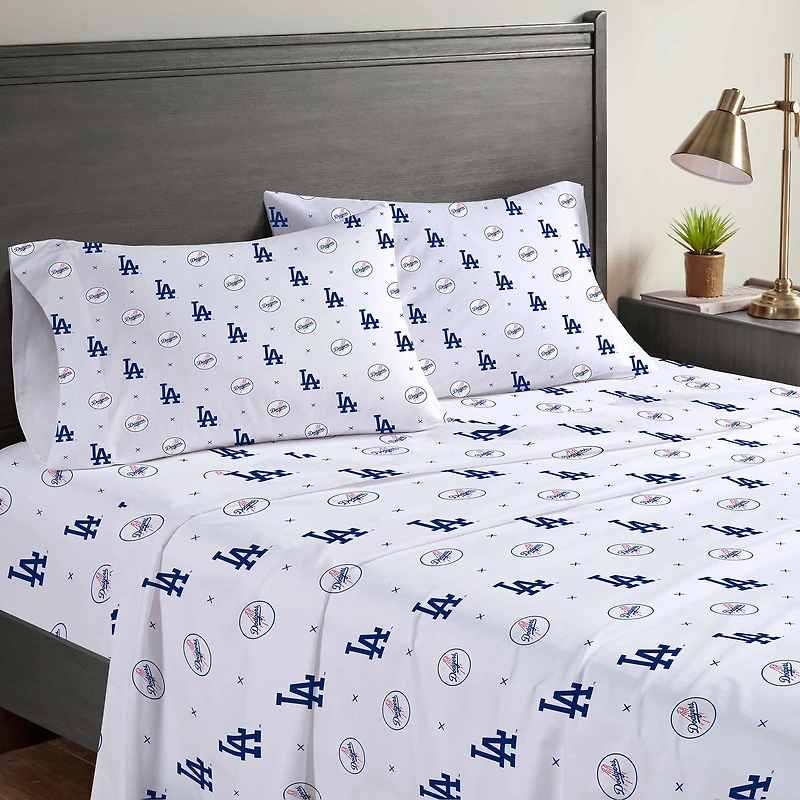 Pegasus Los Angeles Dodgers Four-Piece Queen Sheet Set