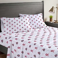 Pegasus Ohio State Buckeyes Four-Piece Full Sheet Set