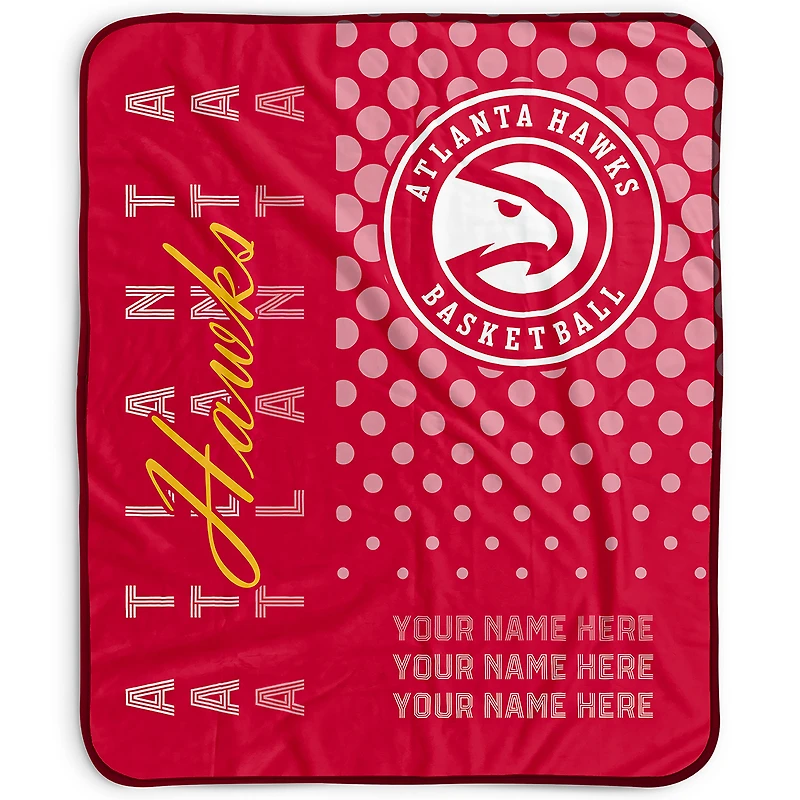 Pegasus Atlanta Hawks 50" x 60" Dots Personalized Fleece Blanket