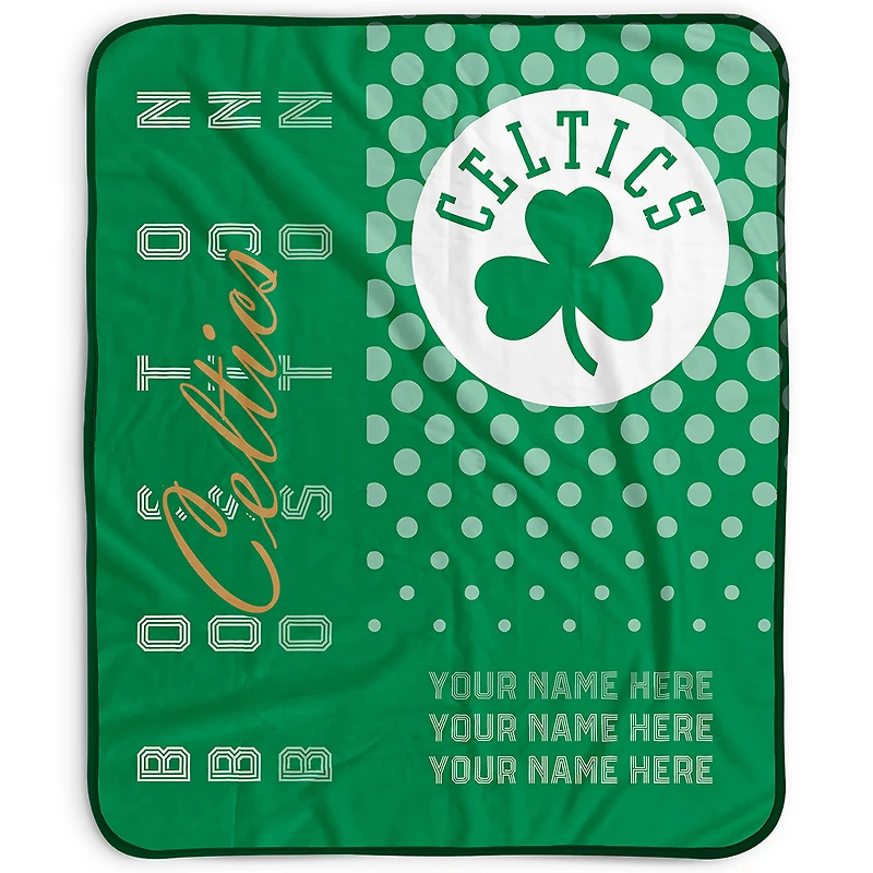 Pegasus Boston Celtics 50" x 60" Dots Personalized Fleece Blanket