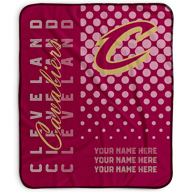 Pegasus Cleveland Cavaliers 50" x 60" Dots Personalized Fleece Blanket