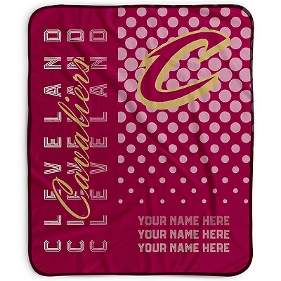 Pegasus Cleveland Cavaliers 50" x 60" Dots Personalized Fleece Blanket