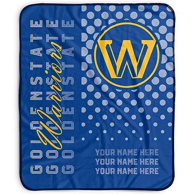 Pegasus Golden State Warriors 50" x 60" Dots Personalized Fleece Blanket