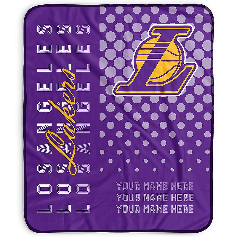 Pegasus Los Angeles Lakers 50" x 60" Dots Personalized Fleece Blanket