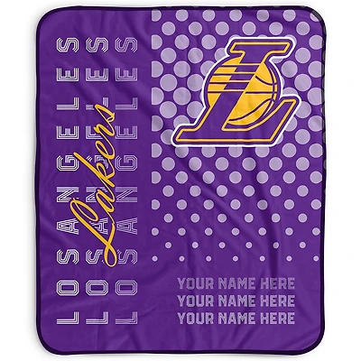 Pegasus Los Angeles Lakers 50" x 60" Dots Personalized Fleece Blanket