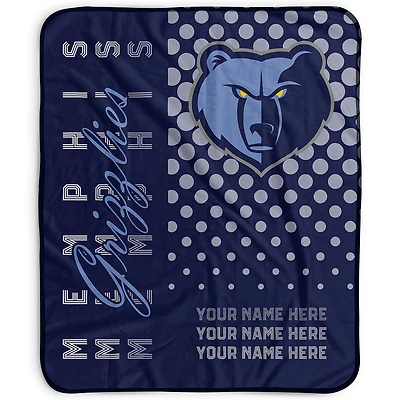 Pegasus Memphis Grizzlies 50" x 60" Dots Personalized Fleece Blanket