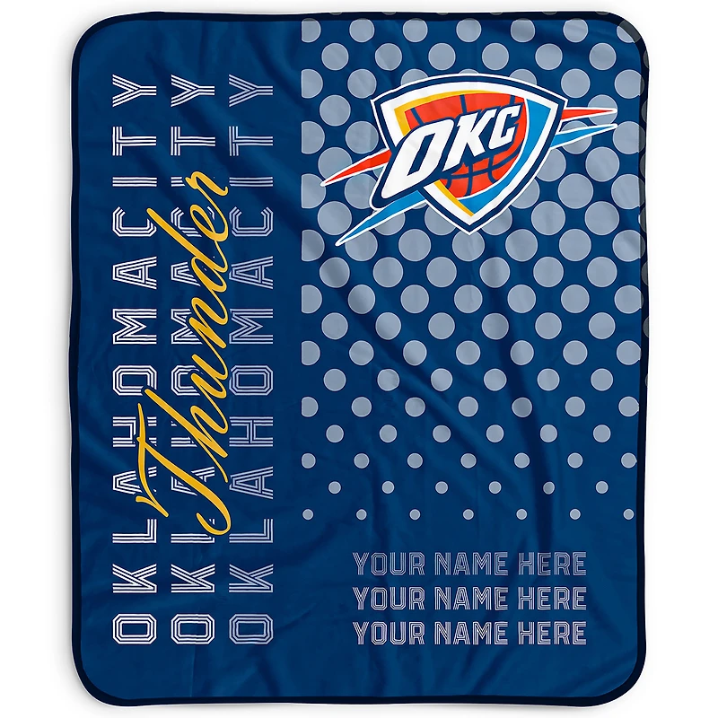 Pegasus Oklahoma City Thunder 50" x 60" Dots Personalized Fleece Blanket