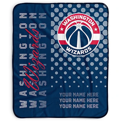 Pegasus Washington Wizards 50" x 60" Dots Personalized Fleece Blanket